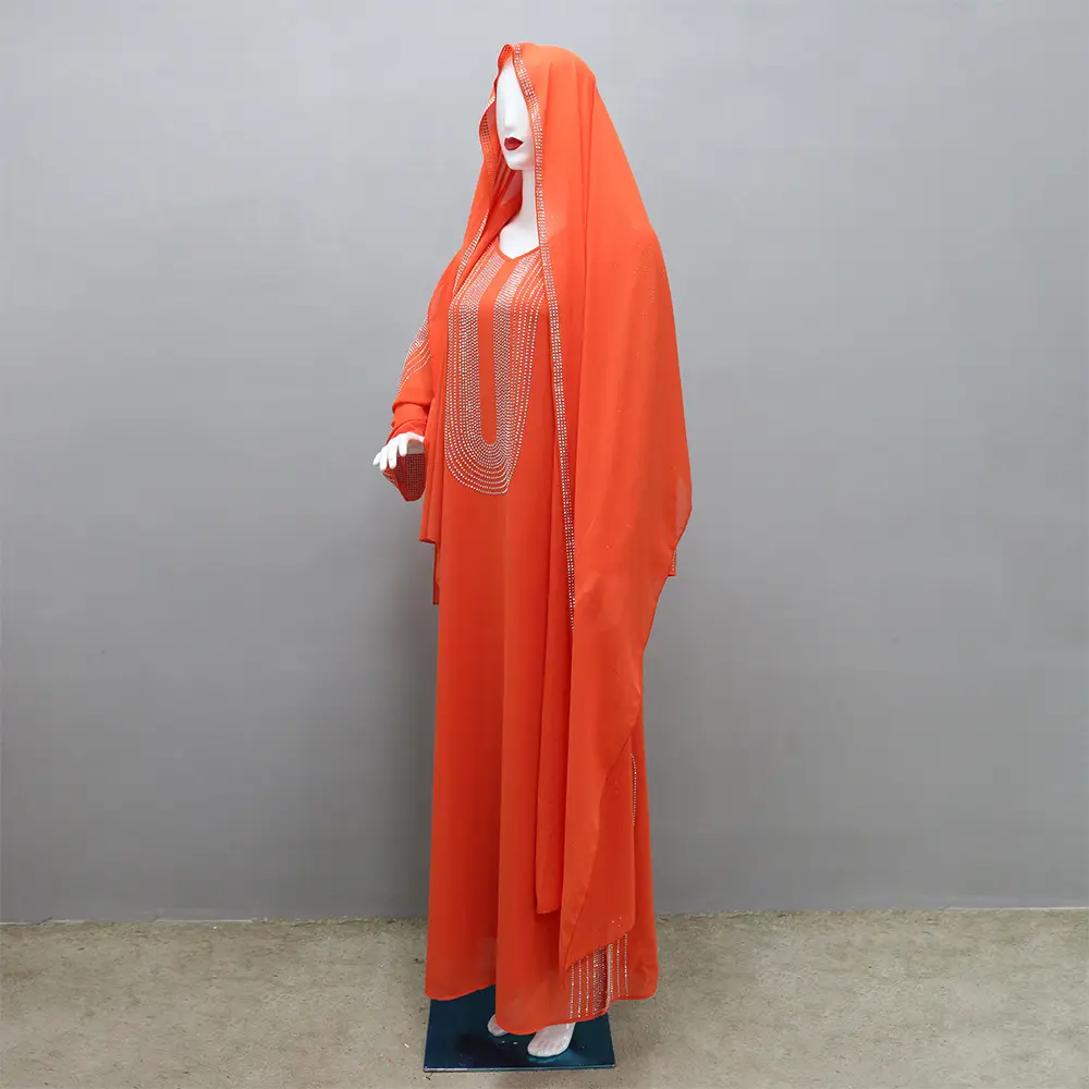Xqy500195 Ethnic Clothing, Fashionable Rhinestone Dress, Home Wear, Work Attire Robe — feature 29