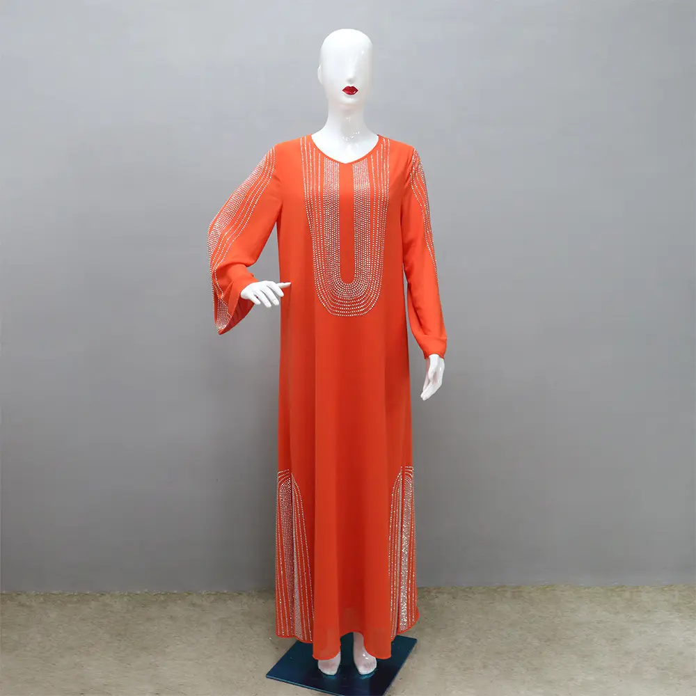 Xqy500195 Ethnic Clothing, Fashionable Rhinestone Dress, Home Wear, Work Attire Robe — feature 31