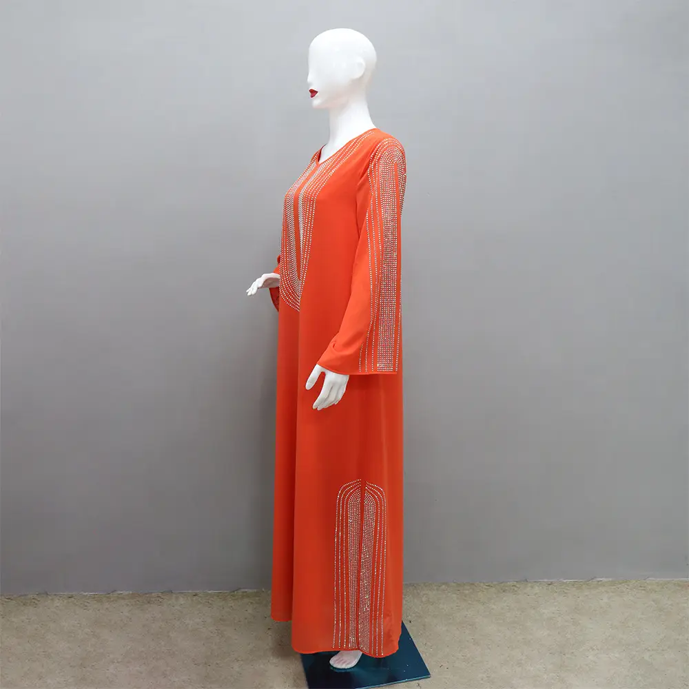 Xqy500195 Ethnic Clothing, Fashionable Rhinestone Dress, Home Wear, Work Attire Robe — feature 32