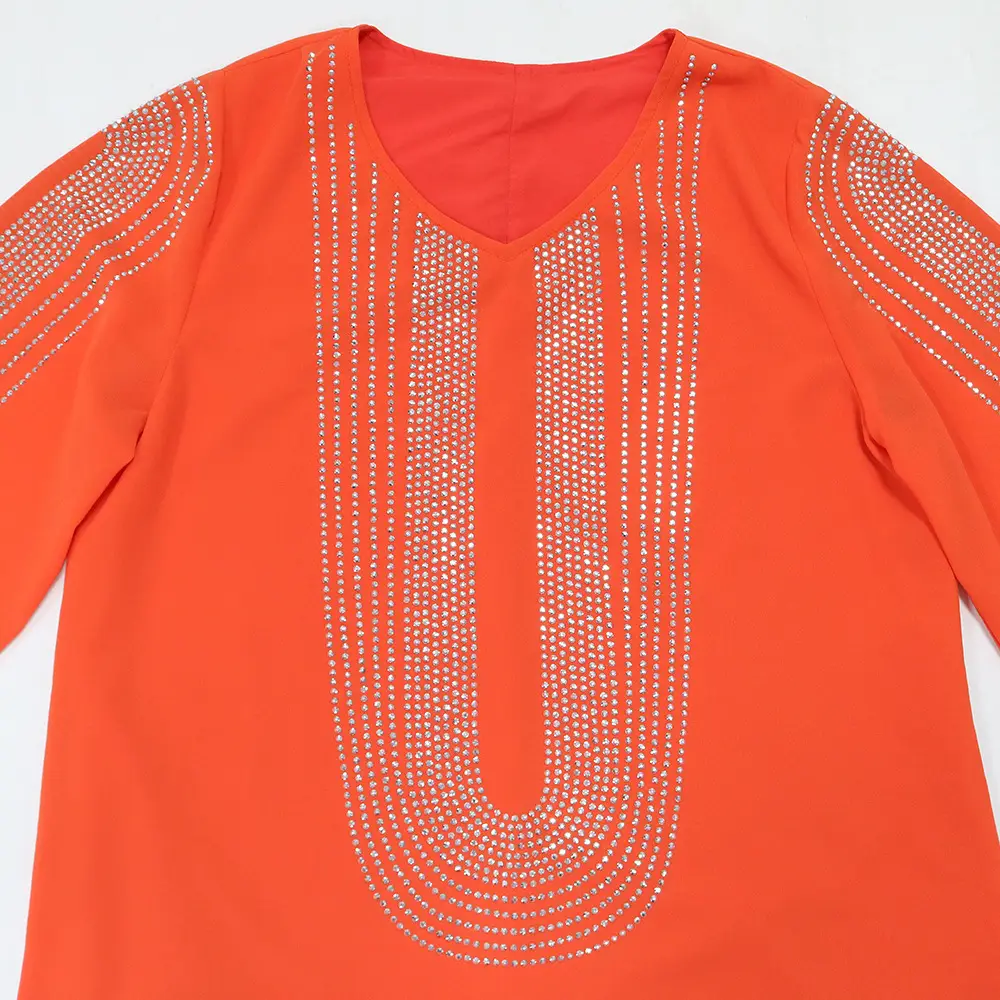 Xqy500195 Ethnic Clothing, Fashionable Rhinestone Dress, Home Wear, Work Attire Robe — feature 36