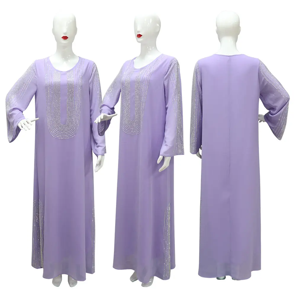 Xqy500195 Ethnic Clothing, Fashionable Rhinestone Dress, Home Wear, Work Attire Robe — feature 46