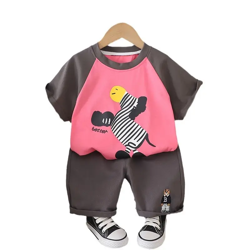 Boys Cotton Cartoon Shorts T-Shirt Set 2024 Summer - Image 6