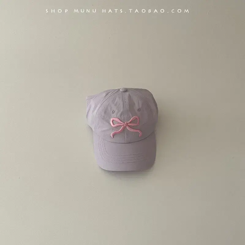 Children's Beige Baseball Cap with Orange Logo - Image 4