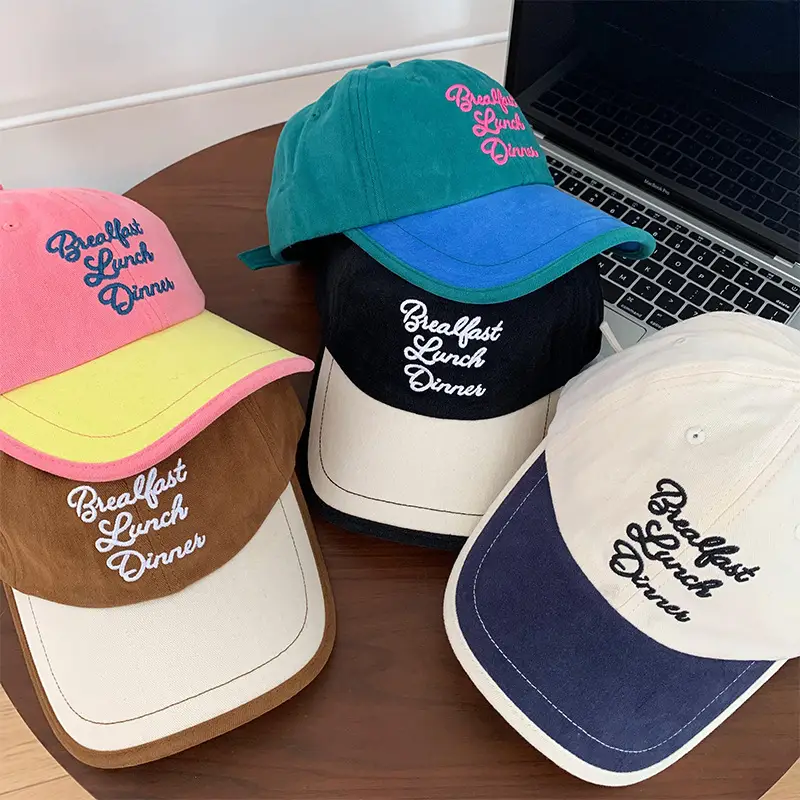 Women Korean Embroidered Baseball Cap with Deep Brim - Image 6