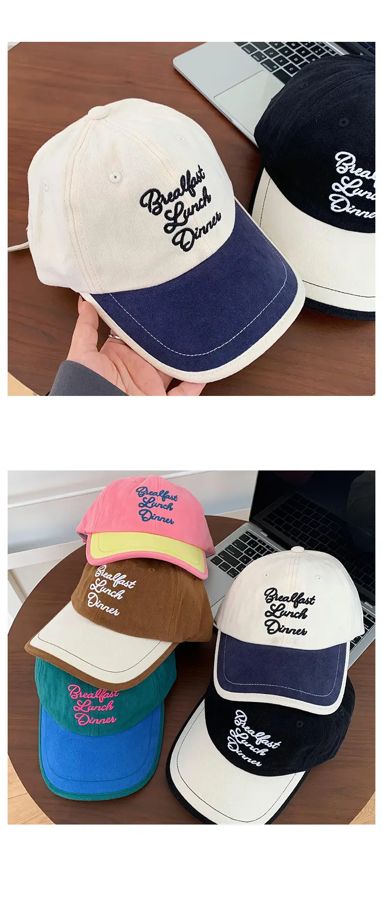 Women Korean Embroidered Baseball Cap with Deep Brim — feature 11