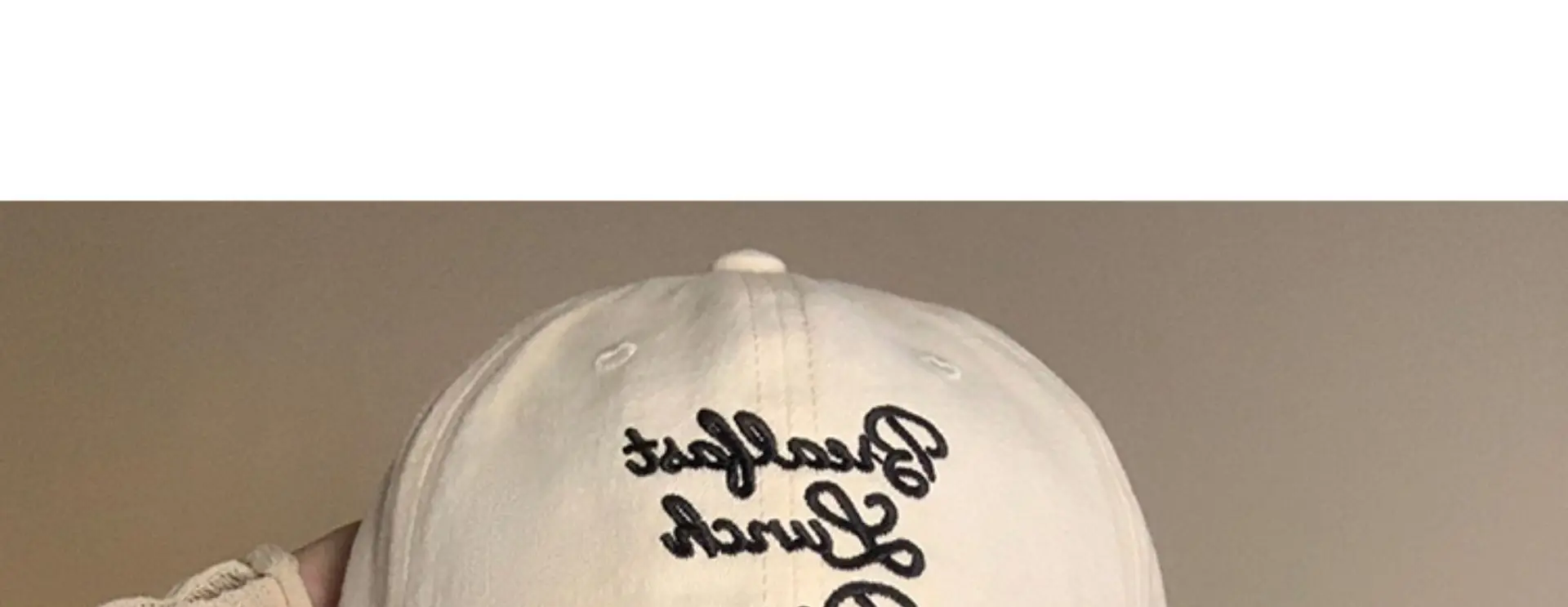 Women Korean Embroidered Baseball Cap with Deep Brim — feature 8