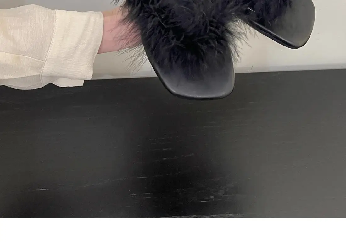 Women's Faux Fur Slippers Low Heel Sandals — feature 19