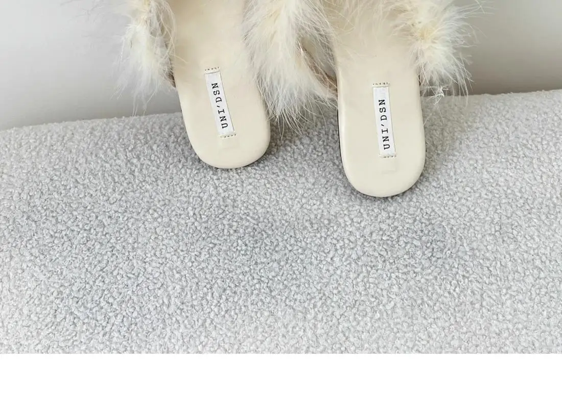 Women's Faux Fur Slippers Low Heel Sandals — feature 22