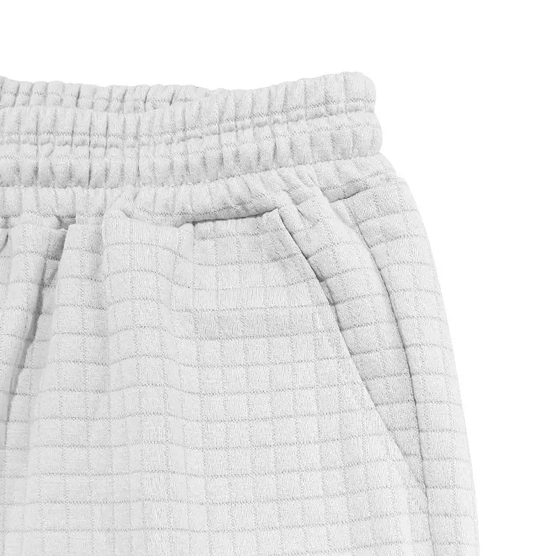 Men's 2025 Cross-Border White Waffle Shorts — feature 10