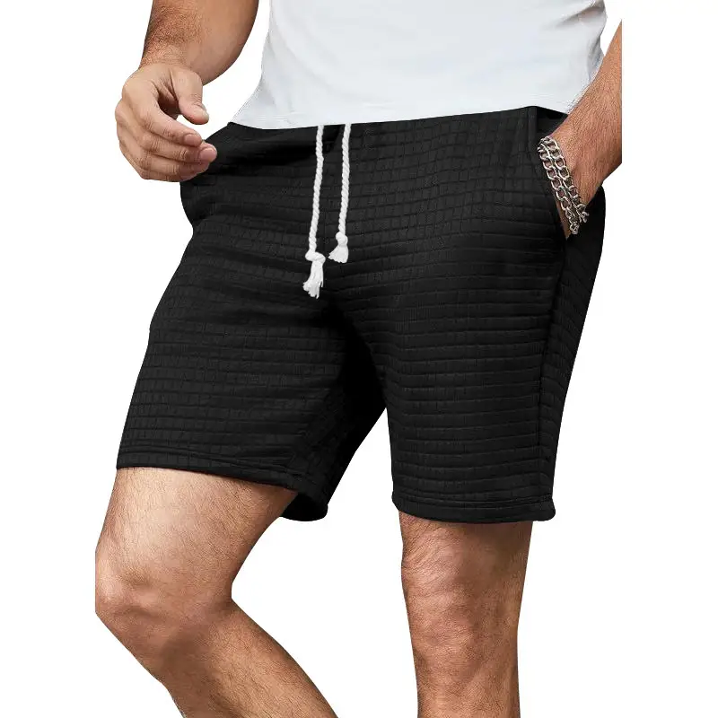 Men's 2025 Cross-Border White Waffle Shorts — feature 13
