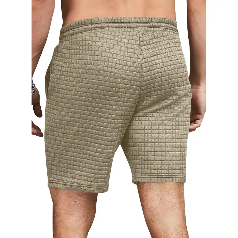 Men's 2025 Cross-Border White Waffle Shorts — feature 34