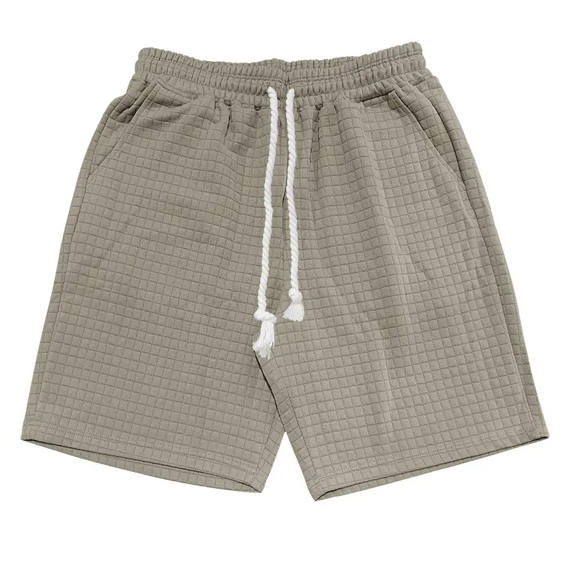 Men's 2025 Cross-Border White Waffle Shorts — feature 35