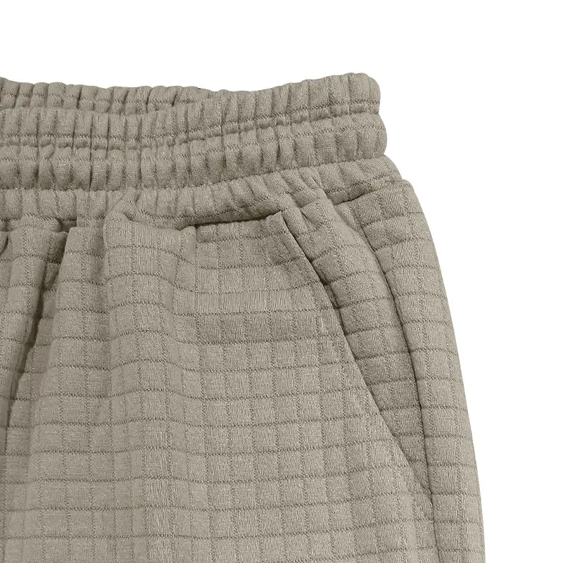 Men's 2025 Cross-Border White Waffle Shorts — feature 37