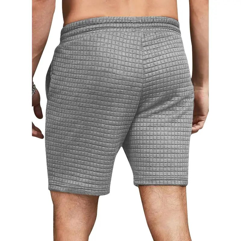 Men's 2025 Cross-Border White Waffle Shorts — feature 43