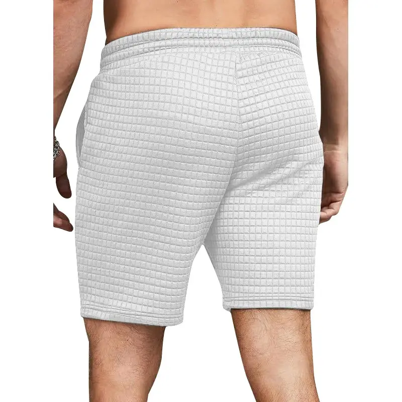 Men's 2025 Cross-Border White Waffle Shorts — feature 7