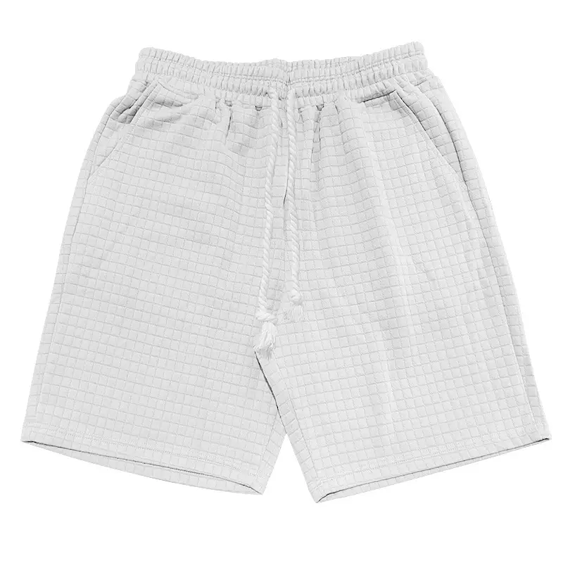 Men's 2025 Cross-Border White Waffle Shorts — feature 8