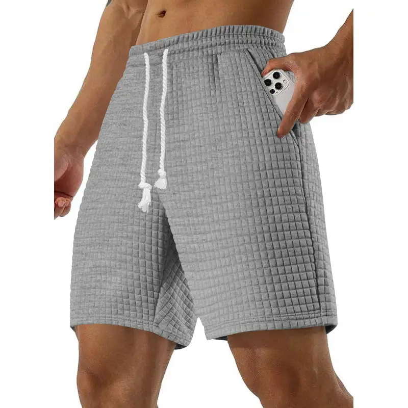 Men's 2025 Cross-Border White Waffle Shorts - Image 5