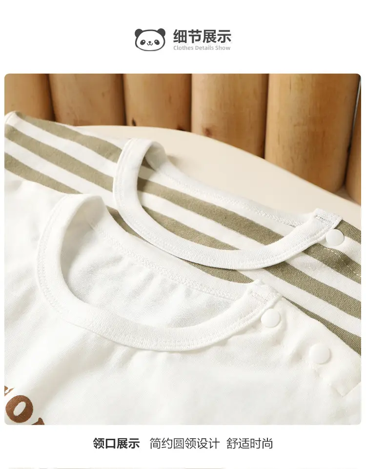 Baby T-Shirt White Striped Spring Outfit — feature 8