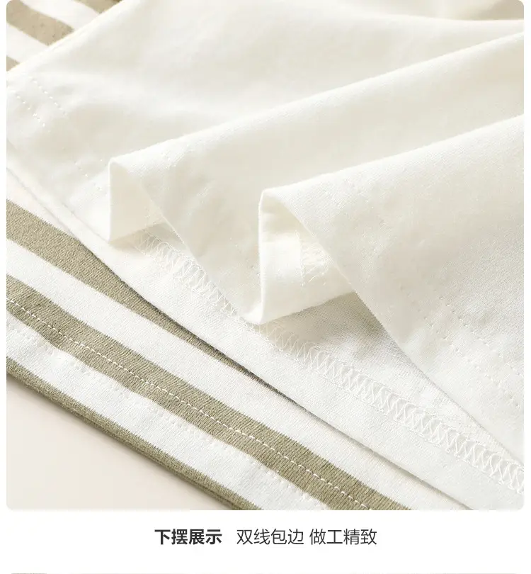 Baby T-Shirt White Striped Spring Outfit — feature 9