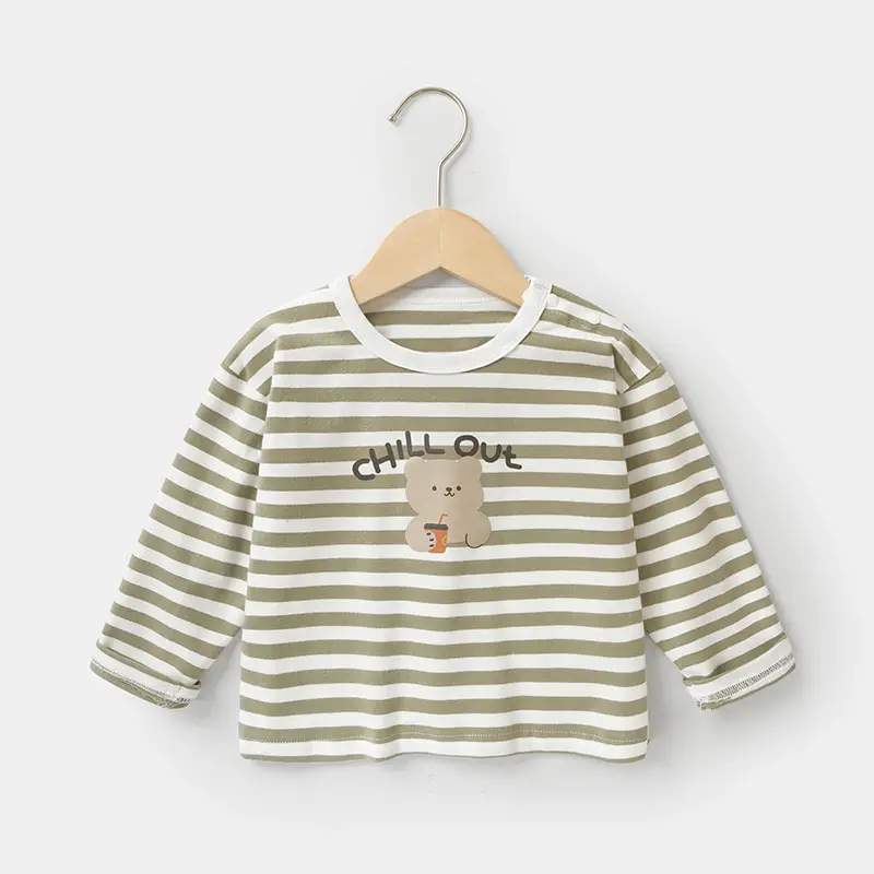 Baby T-Shirt White Striped Spring Outfit