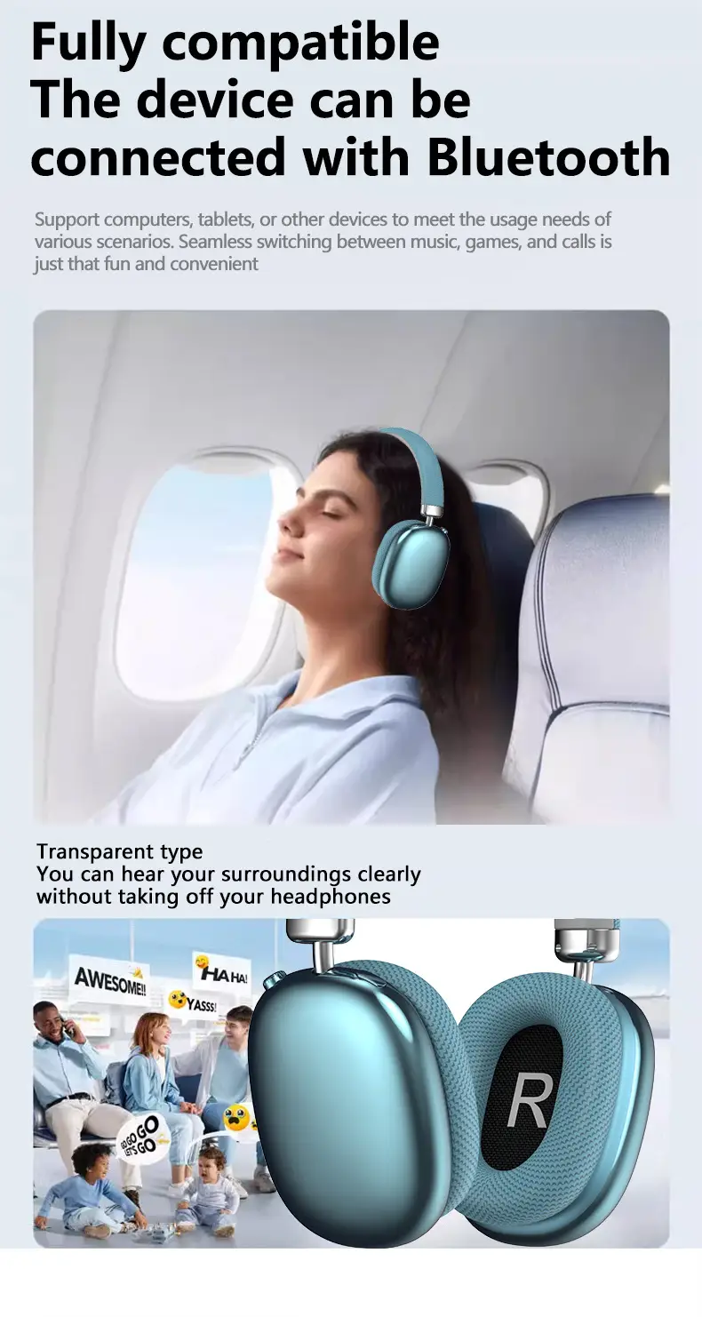 Wireless P959 Bluetooth Headset P959 Multi Color β feature 7