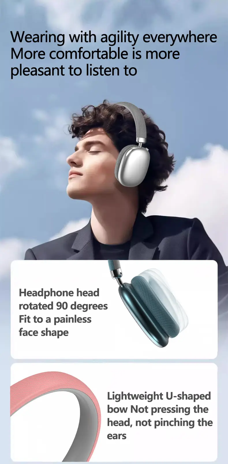 Wireless P959 Bluetooth Headset P959 Multi Color β feature 9