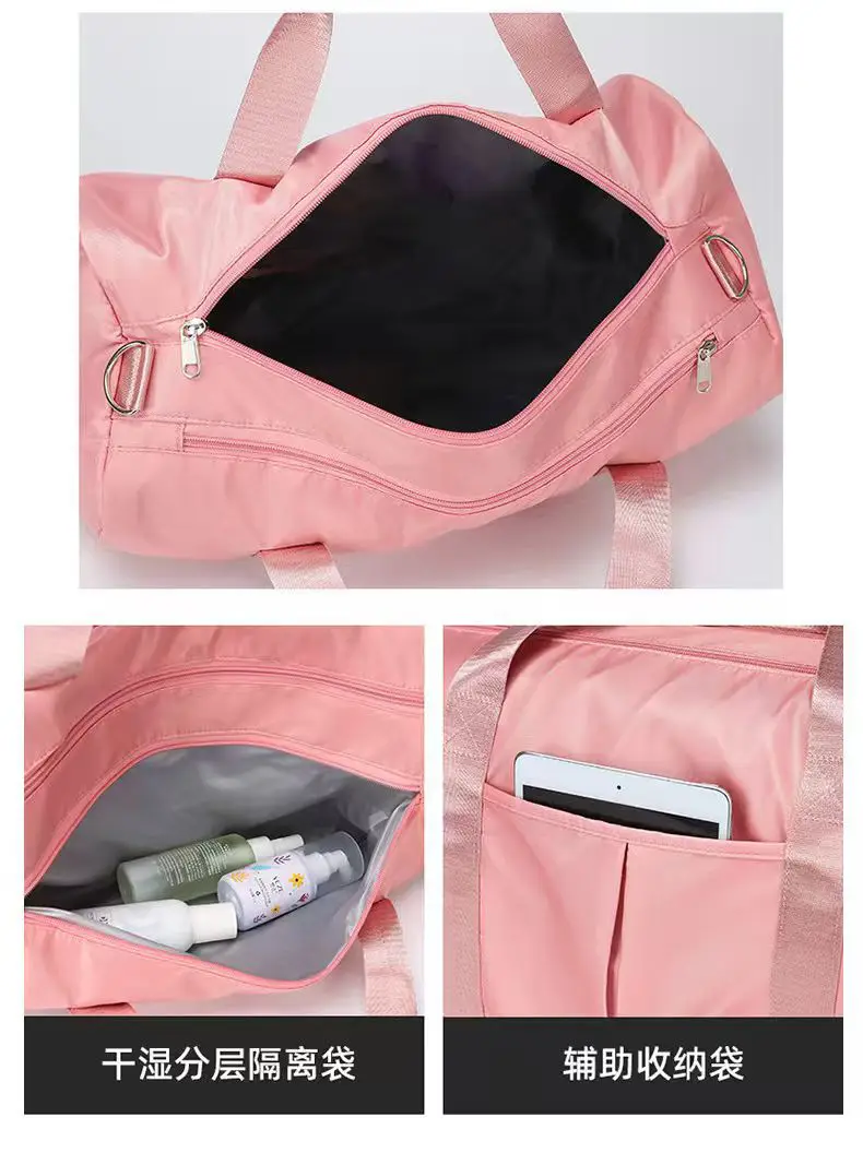 Women's Light Blue Printed Yoga Bag Waterproof Dry Separation — feature 12