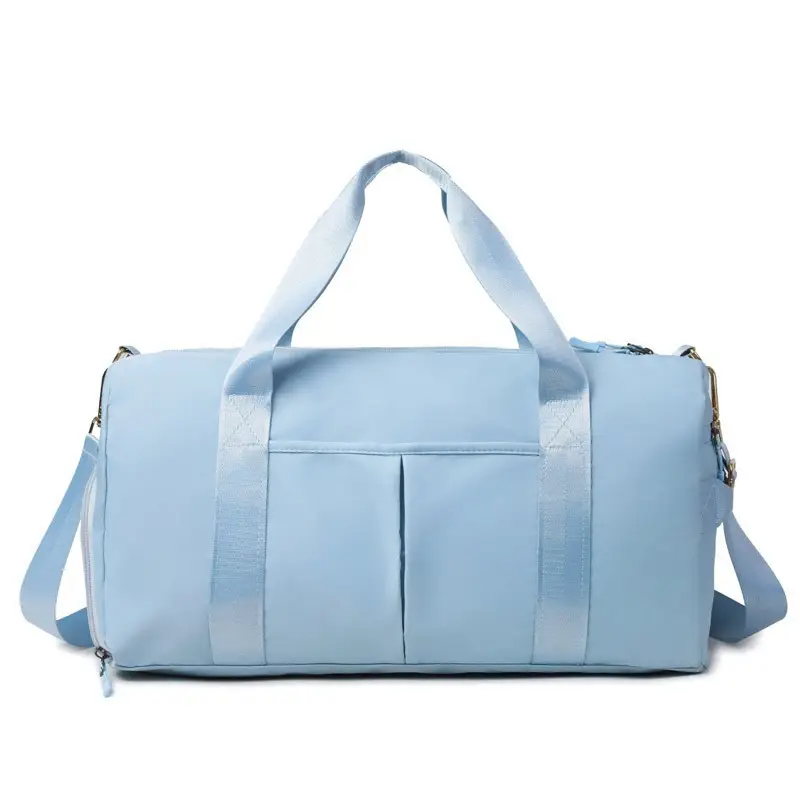Women's Light Blue Printed Yoga Bag Waterproof Dry Separation