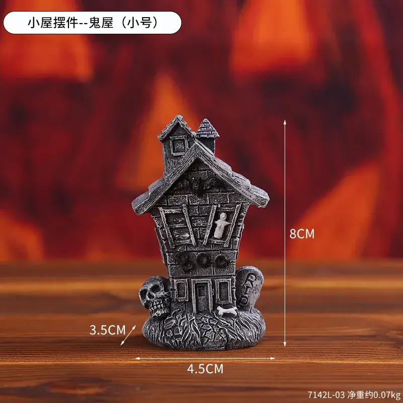 Halloween Mini Decor Set with Ghosts and House - Image 2