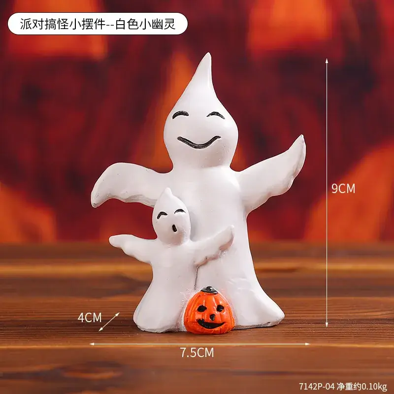 Halloween Mini Decor Set with Ghosts and House - Image 3