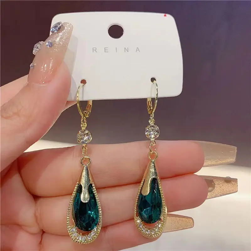 Vintage Purple Teardrop Earrings for Women - Image 6