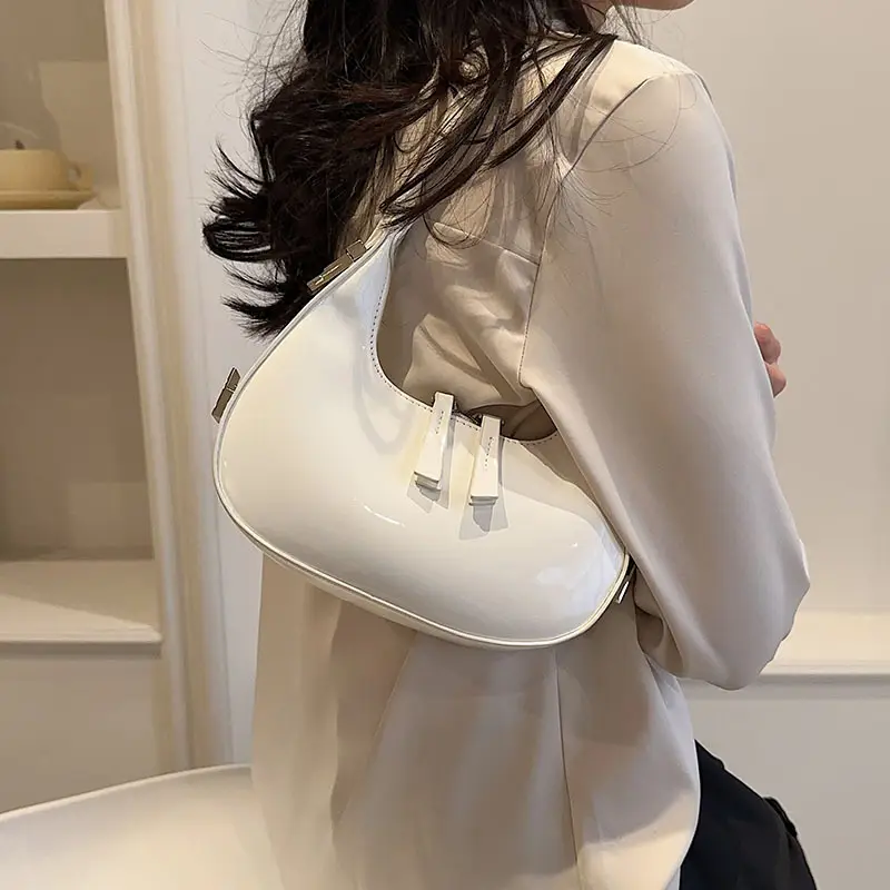 Women Patent Leather Bright Shoulder Bag 2024 - Image 6