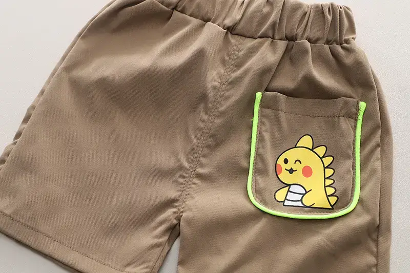 Children's Cartoon T-Shirt Yellow White Brown Shorts 2024 — feature 11