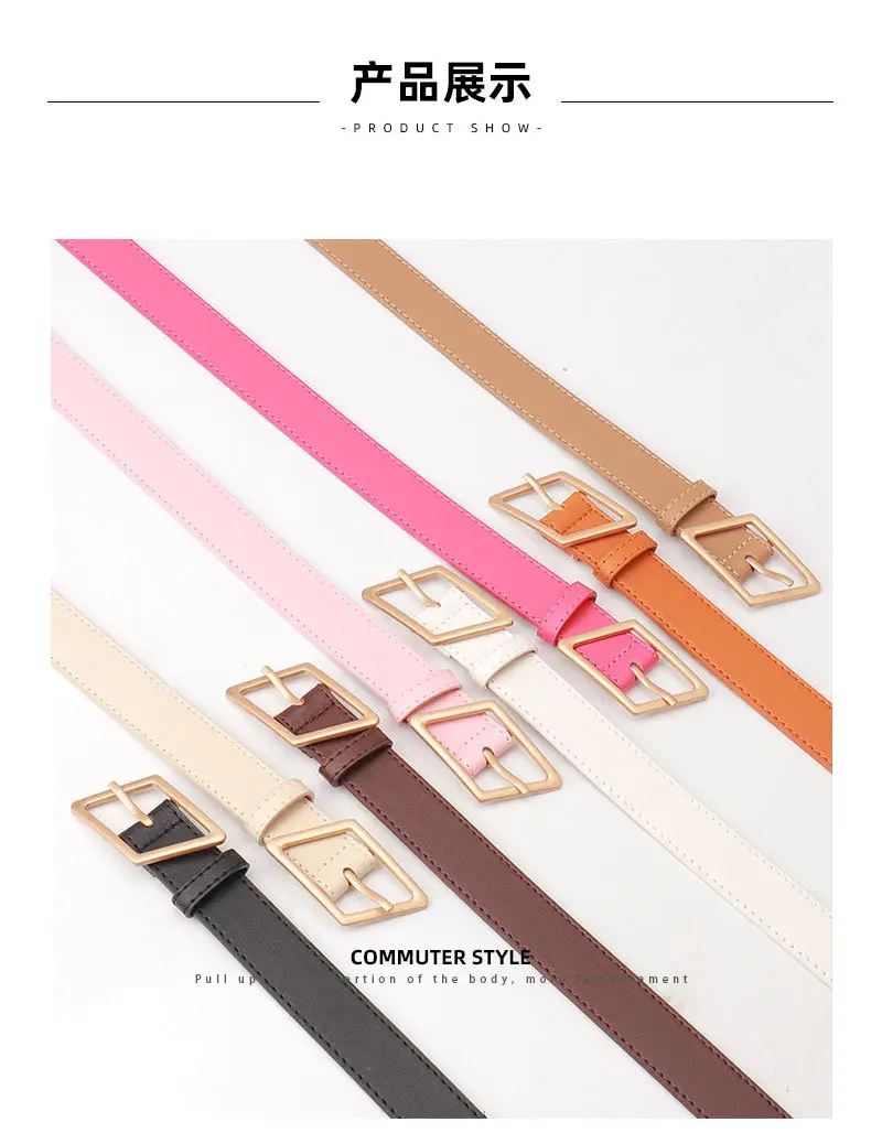 New Fashion Women's Wide Belt High-End Color Decorative Belt — feature 16