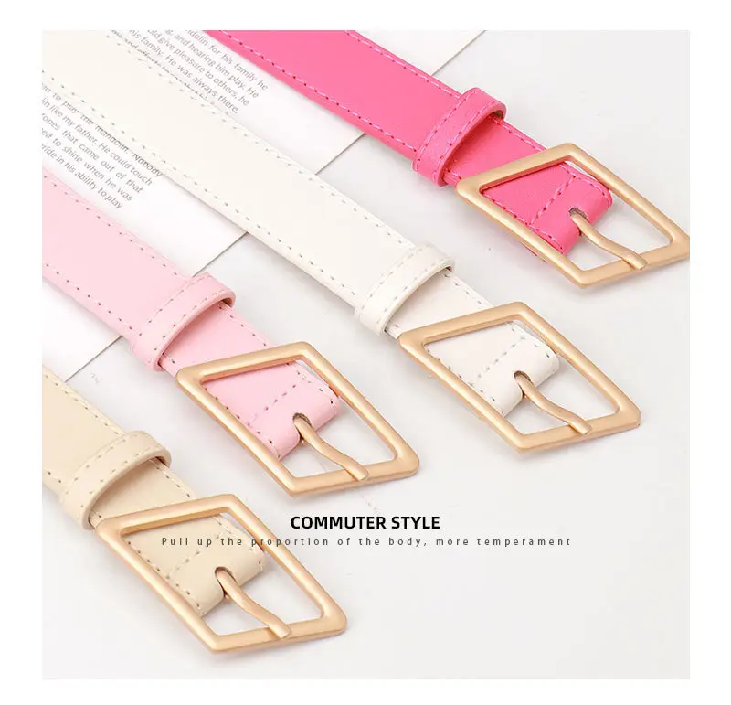 New Fashion Women's Wide Belt High-End Color Decorative Belt — feature 17