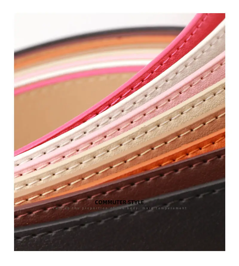 New Fashion Women's Wide Belt High-End Color Decorative Belt — feature 18