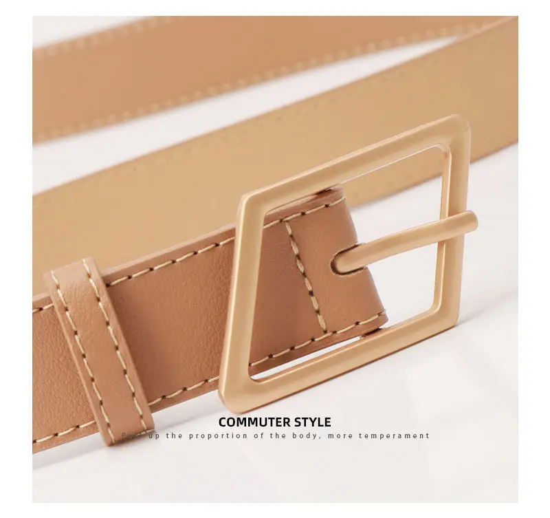 New Fashion Women's Wide Belt High-End Color Decorative Belt — feature 19