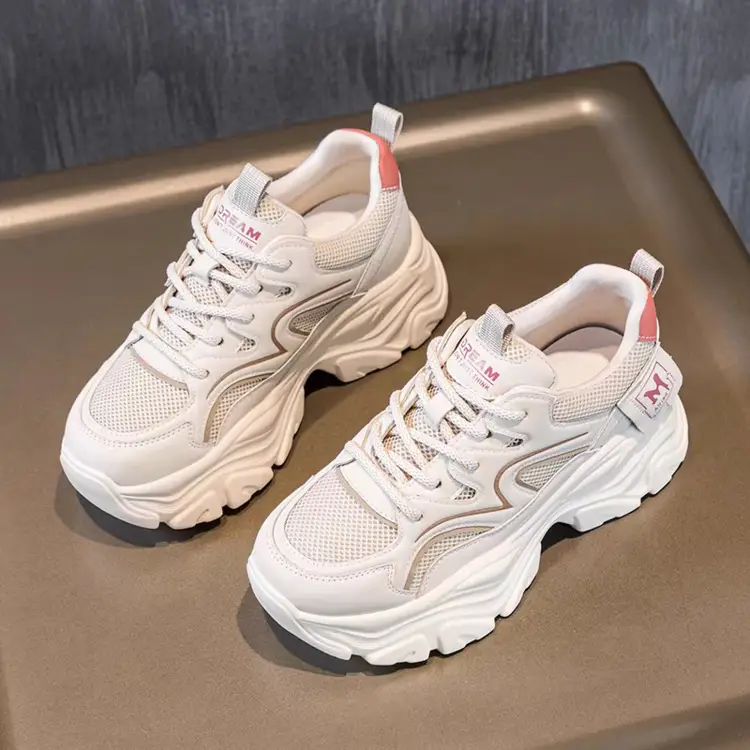 Women's White Mesh Thick Sole Casual Shoes 2024 — feature 2