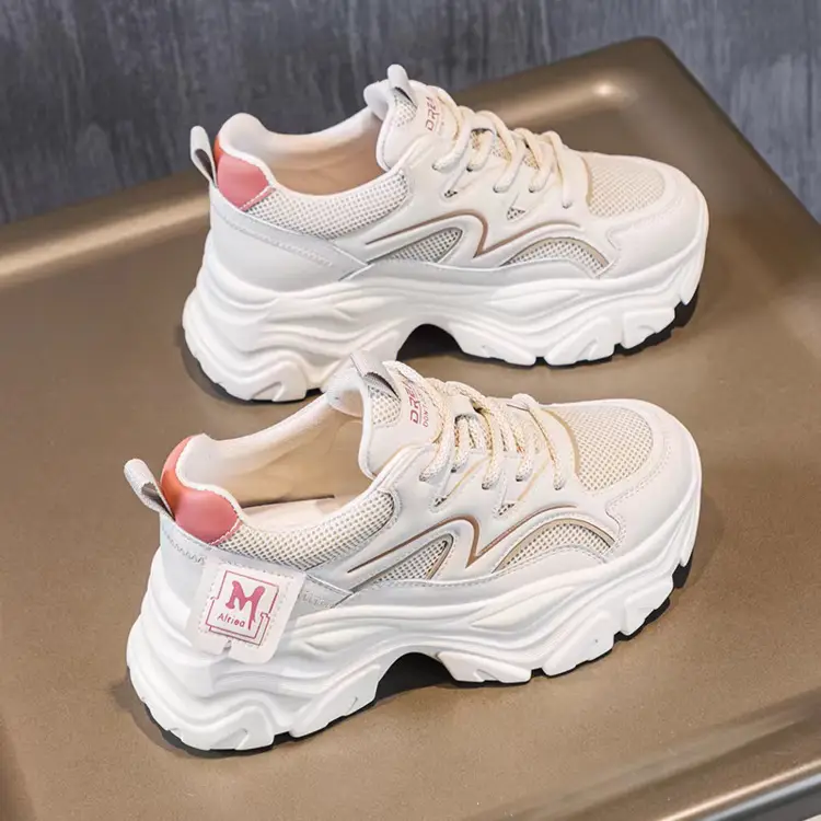 Women's White Mesh Thick Sole Casual Shoes 2024 — feature 3