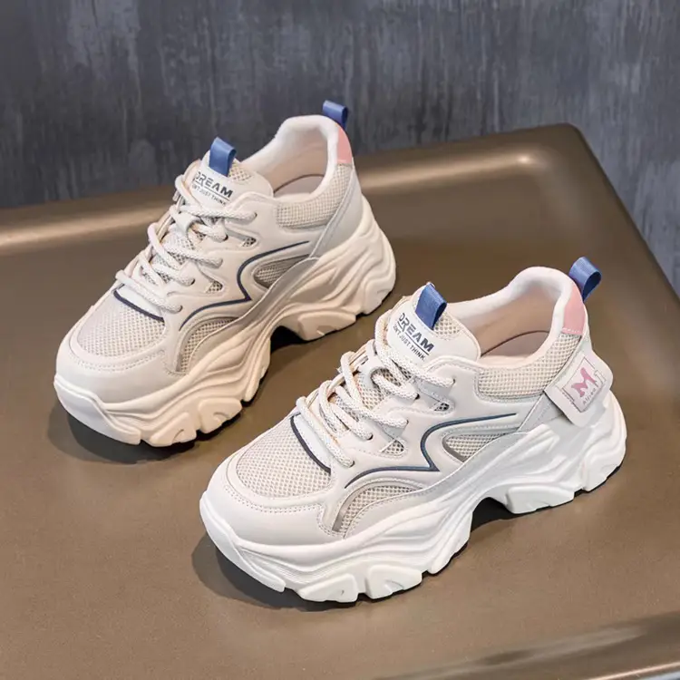Women's White Mesh Thick Sole Casual Shoes 2024 — feature 4