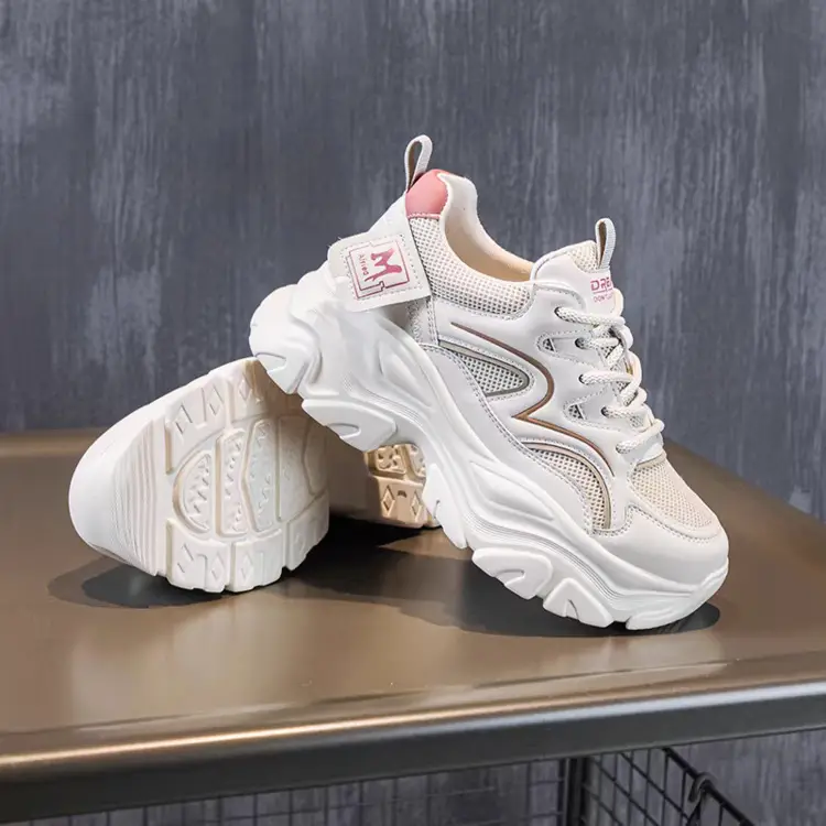 Women's White Mesh Thick Sole Casual Shoes 2024 — feature 5