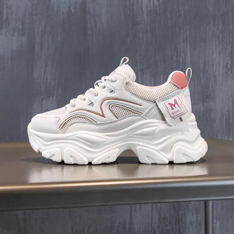Women's White Mesh Thick Sole Casual Shoes 2024 — feature 6