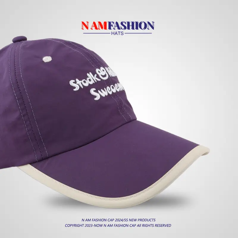 Korean Embroidered Sunscreen Cap Black Small — feature 10