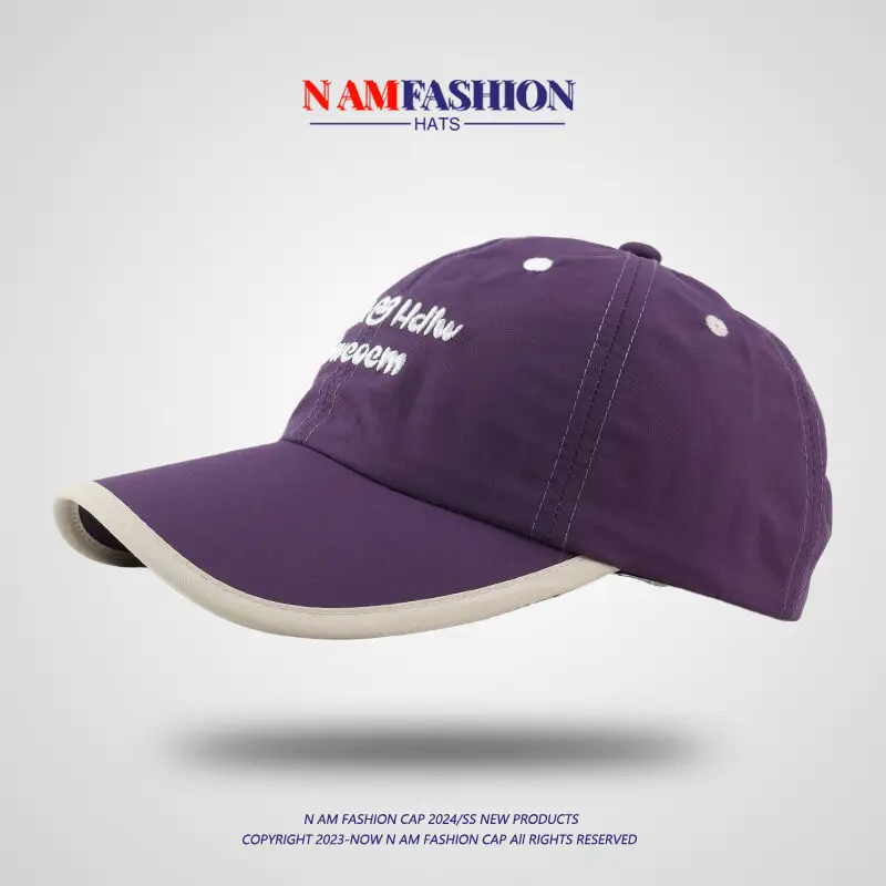 Korean Embroidered Sunscreen Cap Black Small — feature 6