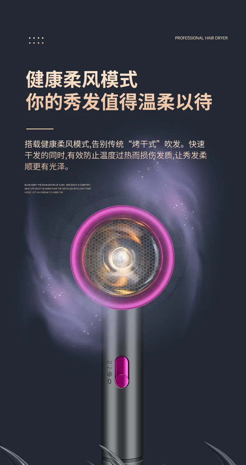 Green Hair Dryer with Blue Ion Technology — feature 13