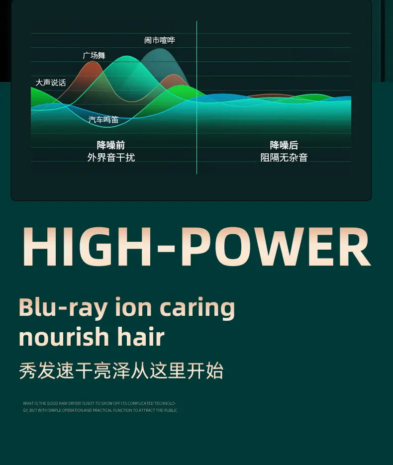 Green Hair Dryer with Blue Ion Technology — feature 24