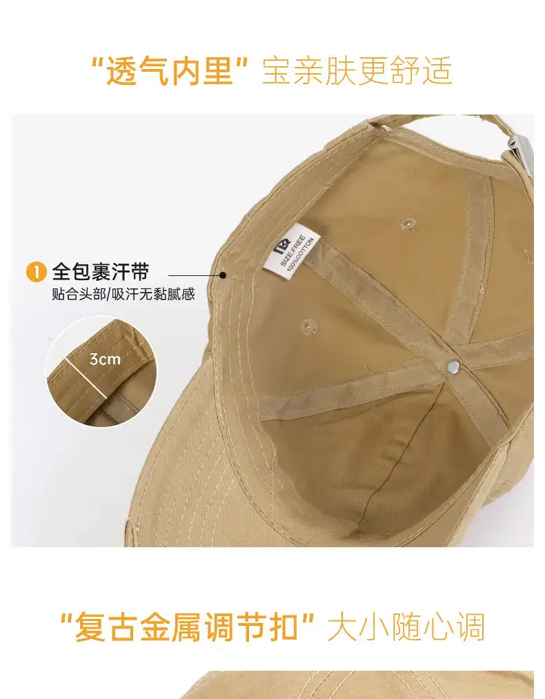 Kids Baseball Cap Sunshade Cap for Girls Boys 2024 — feature 9