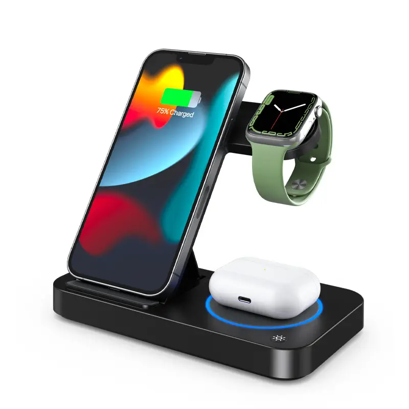 3-in-1 Wireless Charger for Phone Earphones Watch 15W