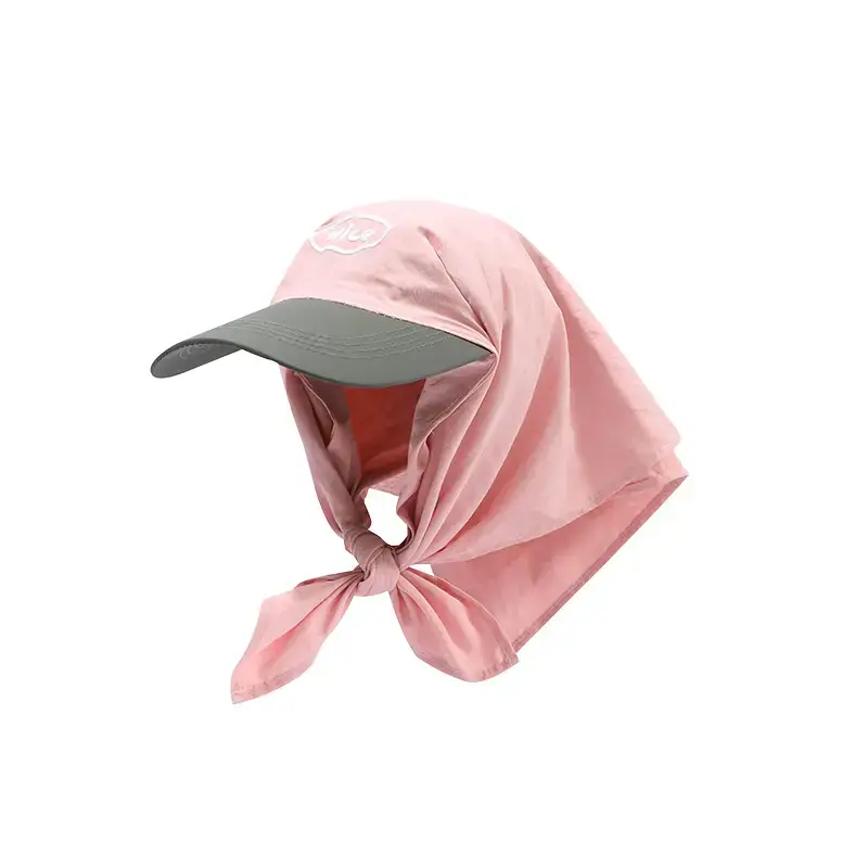 Pink Adjustable Hair Tie Hat for Girls - Image 6