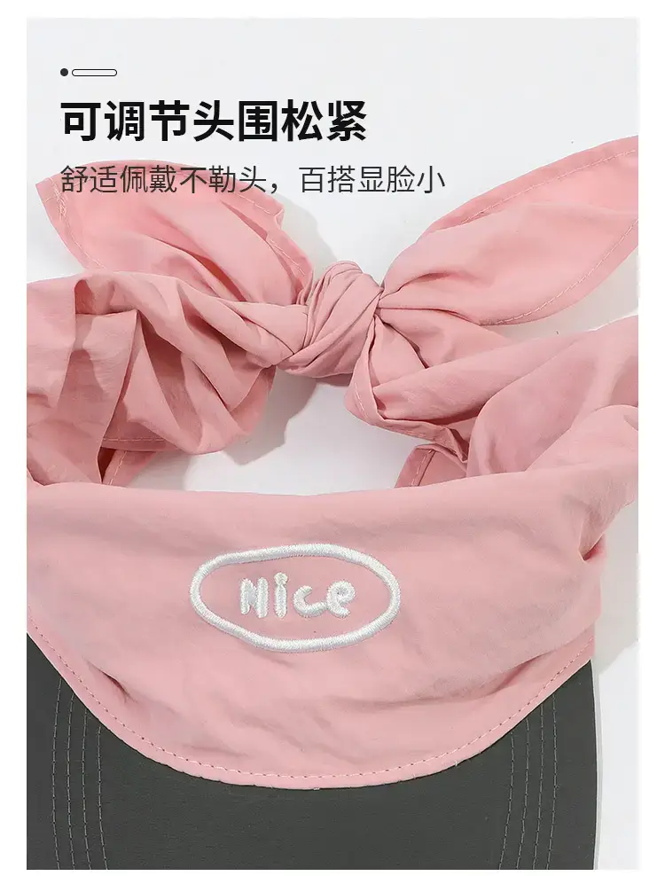 Pink Adjustable Hair Tie Hat for Girls — feature 4